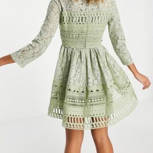 Asos-design Women's Green Lace Dress